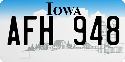 IA license plate AFH948