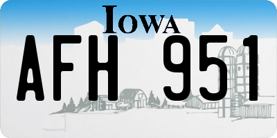 IA license plate AFH951