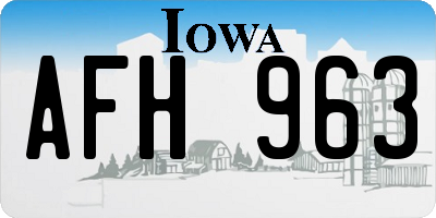 IA license plate AFH963