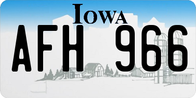 IA license plate AFH966