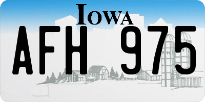 IA license plate AFH975
