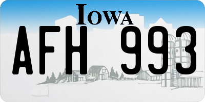 IA license plate AFH993