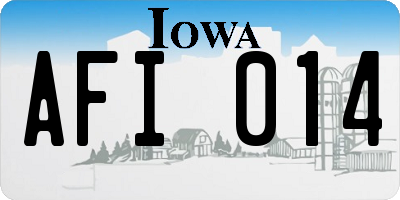 IA license plate AFI014