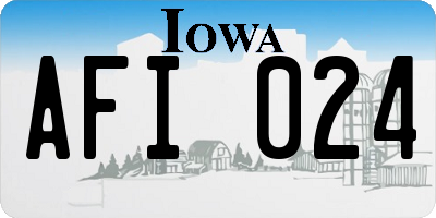IA license plate AFI024