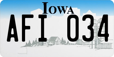 IA license plate AFI034
