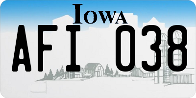 IA license plate AFI038