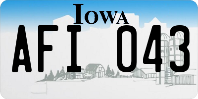 IA license plate AFI043