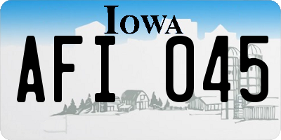 IA license plate AFI045