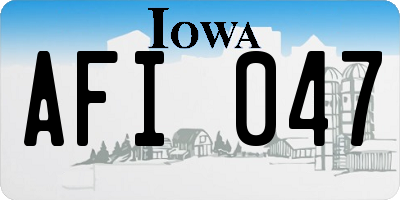 IA license plate AFI047
