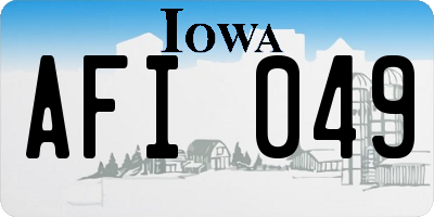 IA license plate AFI049
