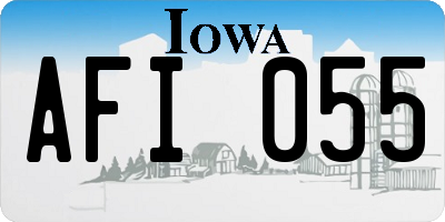 IA license plate AFI055