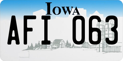 IA license plate AFI063