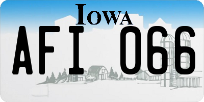 IA license plate AFI066