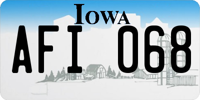 IA license plate AFI068