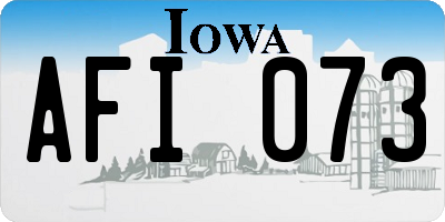 IA license plate AFI073