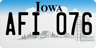 IA license plate AFI076