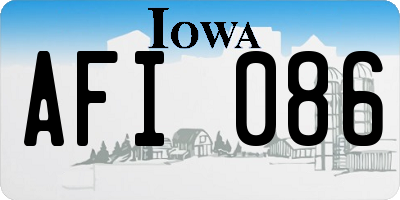 IA license plate AFI086
