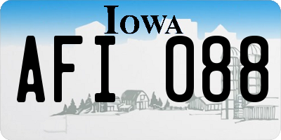 IA license plate AFI088