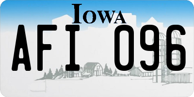 IA license plate AFI096
