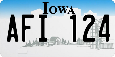 IA license plate AFI124