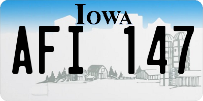 IA license plate AFI147