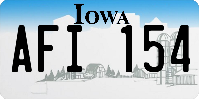IA license plate AFI154