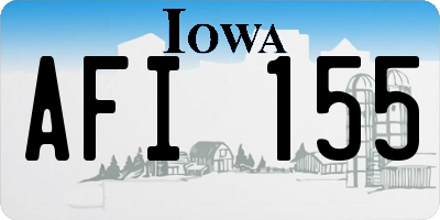 IA license plate AFI155