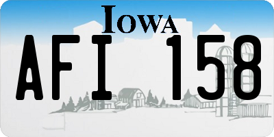 IA license plate AFI158