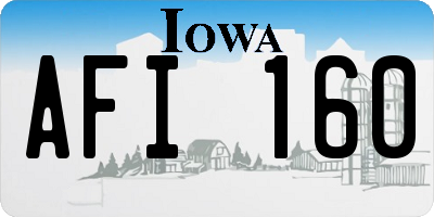 IA license plate AFI160