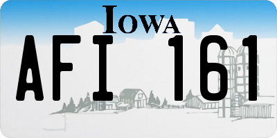 IA license plate AFI161