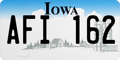 IA license plate AFI162