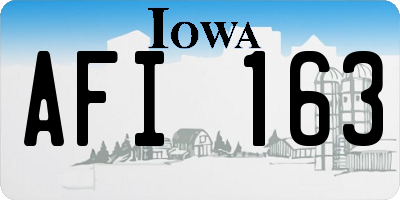IA license plate AFI163