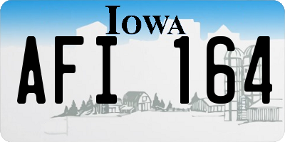 IA license plate AFI164
