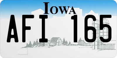 IA license plate AFI165