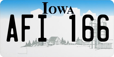 IA license plate AFI166