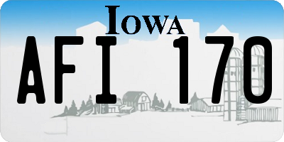 IA license plate AFI170