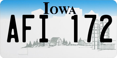 IA license plate AFI172