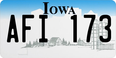 IA license plate AFI173