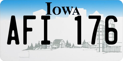 IA license plate AFI176