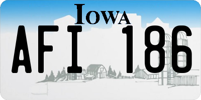 IA license plate AFI186