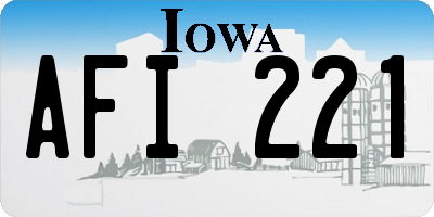 IA license plate AFI221