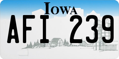 IA license plate AFI239