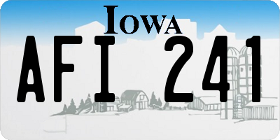 IA license plate AFI241