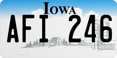 IA license plate AFI246