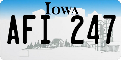 IA license plate AFI247