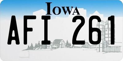 IA license plate AFI261