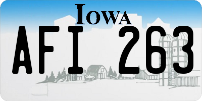 IA license plate AFI263