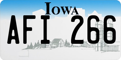 IA license plate AFI266