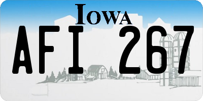IA license plate AFI267