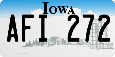 IA license plate AFI272